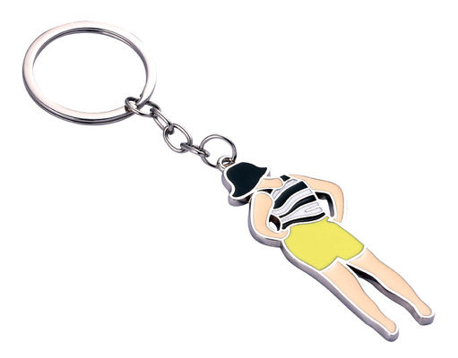 Metalen sleutelhanger voor sleutels met een schattig emaljeslogo