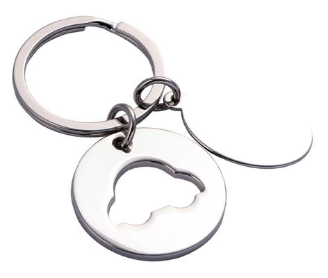 Custom Logo Zinklegerings Sleutelhanger met Individuele Polybag Verpakking