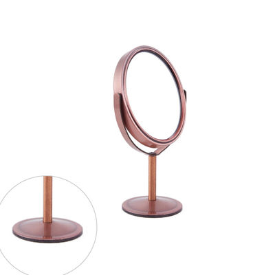 Verstelbare zilveren roterende tafeltop make-up ijdelheid spiegel met 1X / 2X vergroting
