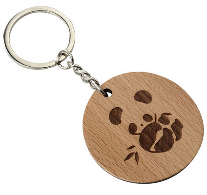Gepersonaliseerde Aanpasbare Houten Sleutelhanger Gravering 2-10mm Dikte