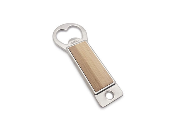 Het gepersonaliseerde van de het MetaalFlesopener van de Rechthoek Zeer belangrijke ketting Houten Epoxy Overkoepelende Embleem