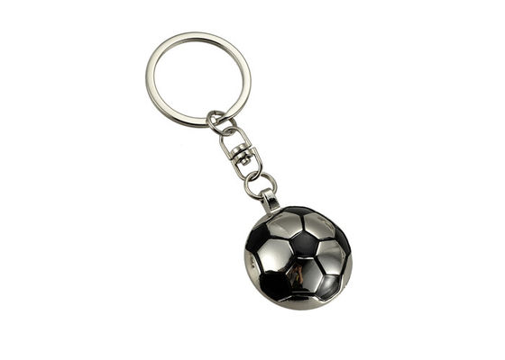 De Gegraveerde Sleutelringen Logo Cute Key Chain van het voetbalmetaal Laser voor Herinneringsgift