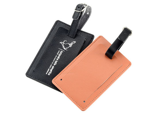 Pu-van de de Bagage de Markering Aangepaste Serigrafie van de Leerreis Druk Logo Baggage Tag