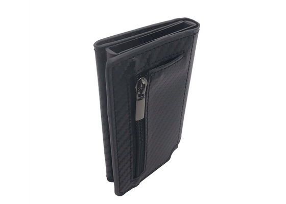 Van de de Creditcardorganisator van het koolstofpu Leer RFID de Houder van Wallet Rectangle Card