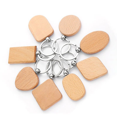 Gepersonaliseerde Houten die Keychains met Naam om Sublimatiesleutelring wordt aangepast