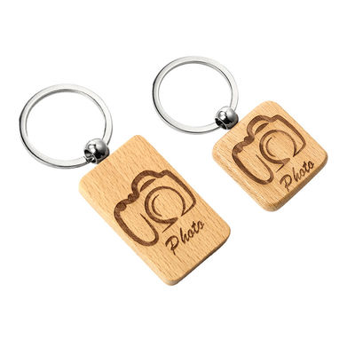 Gepersonaliseerde Houten die Keychains met Naam om Sublimatiesleutelring wordt aangepast