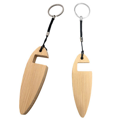 Houten de Surfplank Zeer belangrijke ketting van het Eco Vriendschappelijke Bamboe met Telefoontribune