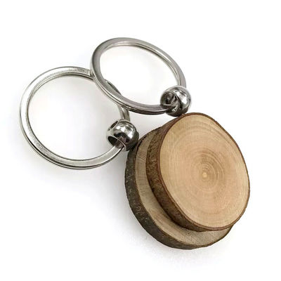 Handcrafted Eenvoudige Ronde Houten Zeer belangrijke ketting die Natuurlijke Vriendschappelijk en Rustieke Eco graveren