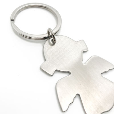 Als foto meisje metaal zink legering sleutelhanger met sleutelhanger