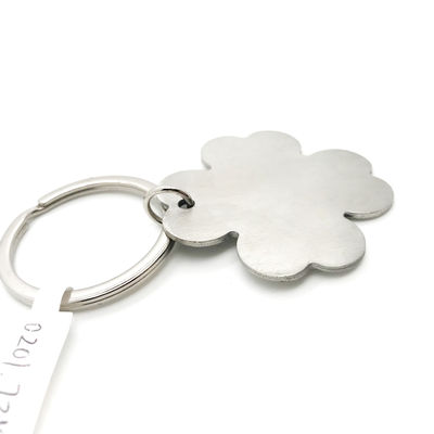 Silver Four Leaf Clover Metalen Sleutelhanger Binnen Jaren Betalingsduur TT OEM/ODM Beschikbaar