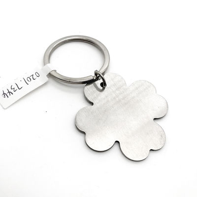 Silver Four Leaf Clover Metalen Sleutelhanger Binnen Jaren Betalingsduur TT OEM/ODM Beschikbaar
