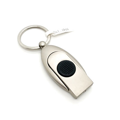 Silver Metal Sleutelhanger voor promotie met Custom Logo in Silver Finish