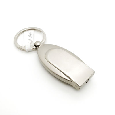Silver Metal Sleutelhanger voor promotie met Custom Logo in Silver Finish