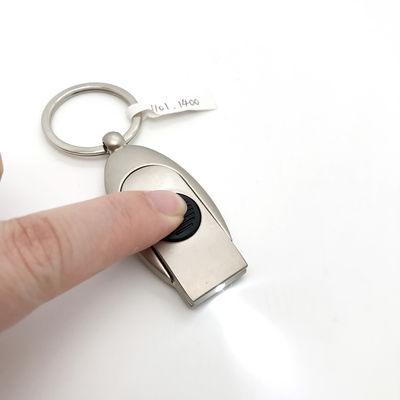 Silver Metal Sleutelhanger voor promotie met Custom Logo in Silver Finish