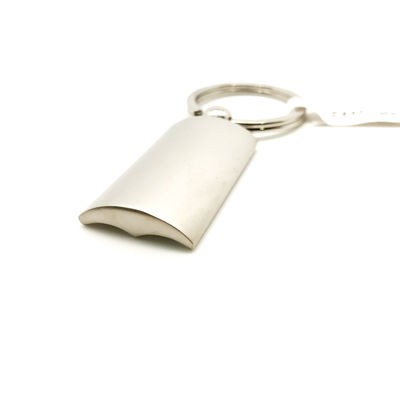 Silver gepersonaliseerde sleutelhanger met aangepaste logo ontwerp optie