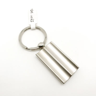 Silver gepersonaliseerde sleutelhanger met aangepaste logo ontwerp optie