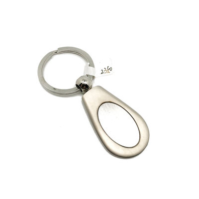 Silver Metal Sleutelhanger met aangepast logo en MOQ 500