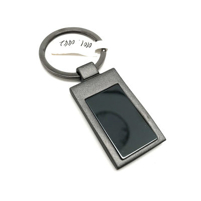 Zilver metalen sleutelhouder met aangepast logo voor klantvereisten