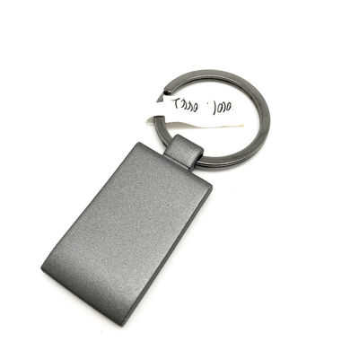 Zilver metalen sleutelhouder met aangepast logo voor klantvereisten