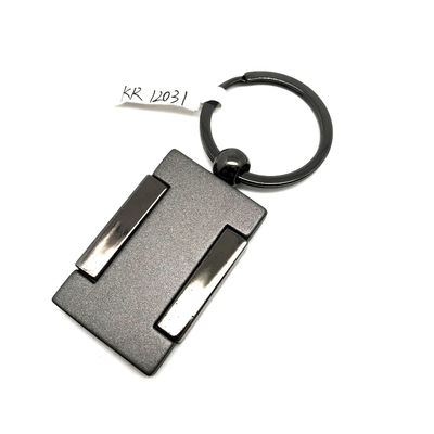 MOQ 500 Zwarte pistool kleur Metalen sleutelhanger houder met aangepast logo voor