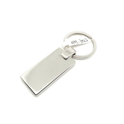 Silver Metal Sleutelhanger met OEM / ODM beschikbaar voor naam