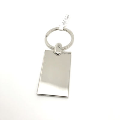 Metalen sleutelhanger van zinklegering verkrijgbaar in individuele polybagverpakking