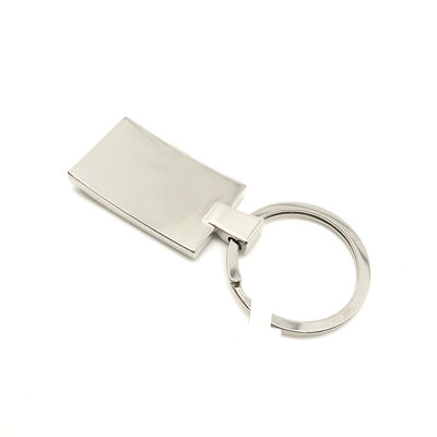 Individuele polybagpakket voor duurzame metalen sleutelhanger met zilveren afwerking