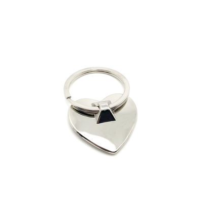 Zilver metaal sleutelhanger met aangepast logo in individuele polybag