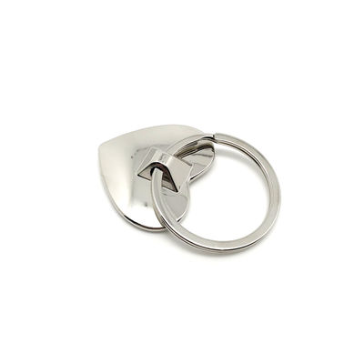 Zilver metaal sleutelhanger met aangepast logo in individuele polybag