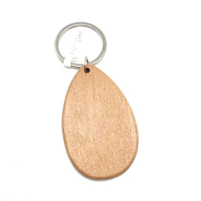 Duurzaamheid gegraveerde houten sleutelhanger cadeau natuurlijke houten decoratie
