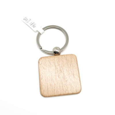 Gravureerde natuurlijke houten sleutelhanger Eco Friendly 2-10mm