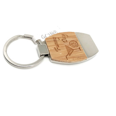 Gepersonaliseerde gegraveerde houten sleutelhanger Eco-vriendelijk cadeau decoratie met natuurlijke hout schoonheid