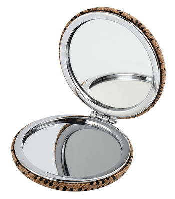 Op maat gemaakte PU Cosmetic Pocket Mirror met 1x/2x Vergroting