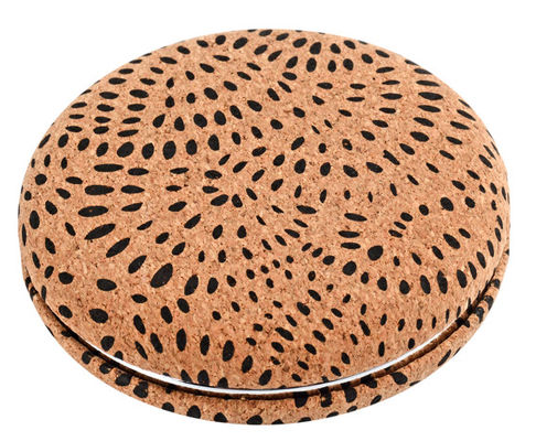 Op maat gemaakte PU Cosmetic Pocket Mirror met 1x/2x Vergroting