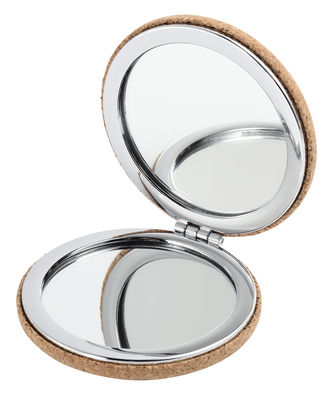Custom PU Double-sided Logo Pocket Mirror Compact Opvouwbaar voor On the Go Beauty