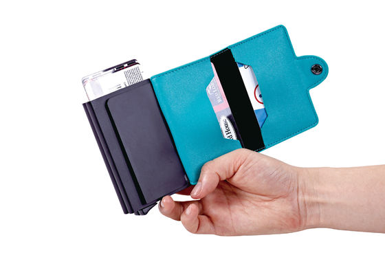 RFID-magneet sluitend kredietkaarthouder portemonnee rechthoekige vorm voor promotie en souvenir cadeau