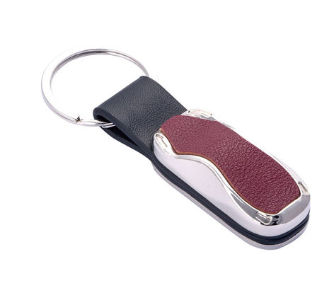 Gepersonaliseerde klassieke topkorrel leder sleutelkettingen in verschillende kleuren