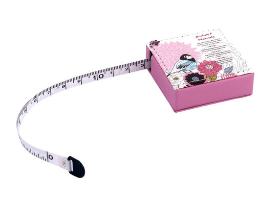 Op maat gemaakte kleur PU ABS-tape terugtrekbare band maat dubbelzijdig vormontwerp 1/60 inch nauwkeurigheid