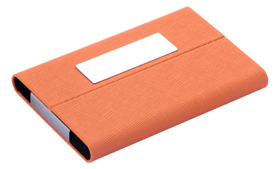 50 Visitenkaartcapaciteit Slimmetalen visitenkaarthouder PU-ontwerp met compact frame