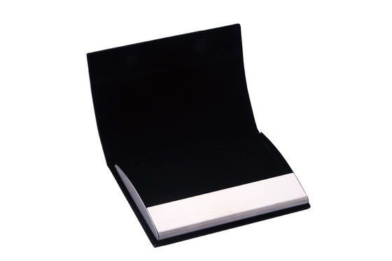 Metalen PU Slim Minimalist Rectangle visitekaartje houder
