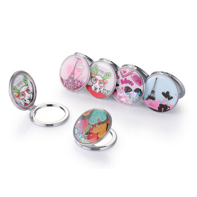 Gepersonaliseerde Compact PU Pocket Mirror voor On the Go Beauty