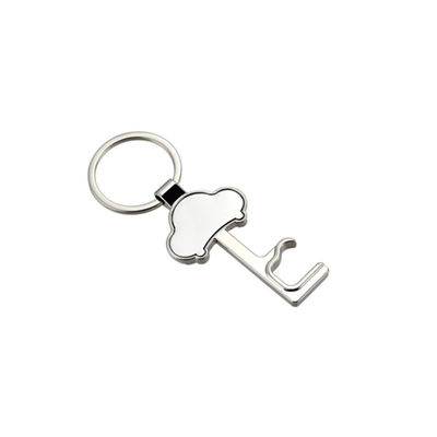 Geplatte metalen bierflessenopener met aangepast logo en sleutelhanger