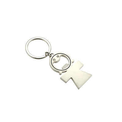 Compact metalen bierfles openers sleutelhanger met custom plating