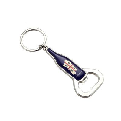 Gepersonaliseerde bierflessenopener / sleutelhanger met zilveren zinklegering