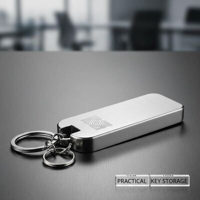 Zinklegering Metalen Sleutelhangerhouder Duurzame Constructie OEM ODM Geschikt voor Merkontwikkeling en Praktische Sleutelopslag