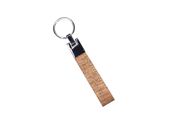 Cork Plain Leather Keyring 12mm Bulk de Herinnering van Leerkeychains Reclamegift