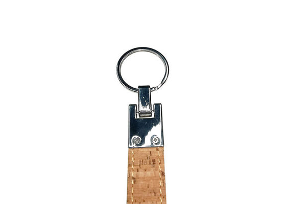 Cork Plain Leather Keyring 12mm Bulk de Herinnering van Leerkeychains Reclamegift