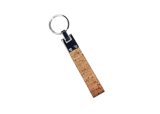 Cork Plain Leather Keyring 12mm Bulk de Herinnering van Leerkeychains Reclamegift