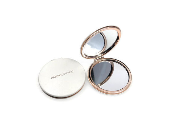 Vouwbare Gegraveerde de Zakspiegel 1cm van Rose Gold Metal Compact Mirror dik