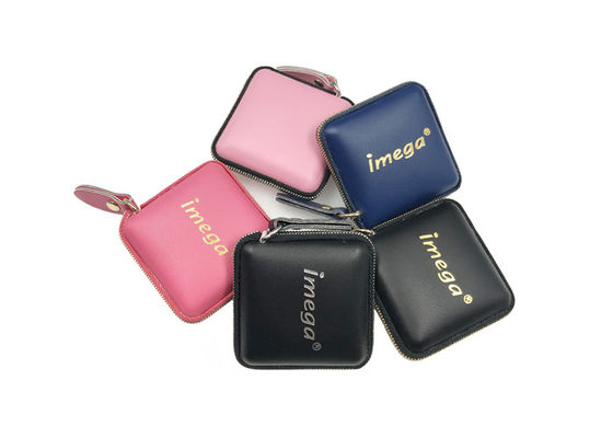 Intrekbaar Vierkant Metend Bandpu Leer Debossing Logo Metal
